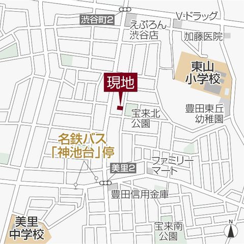 現地案内図です。
