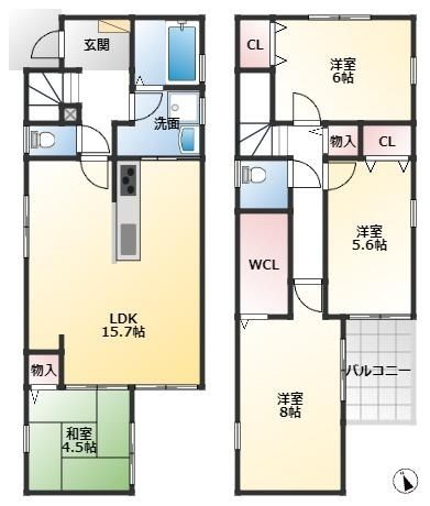 豊田市高美町第2　全3棟　 1号棟