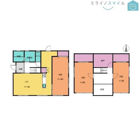 全室8帖以上のゆとりある広さが特徴の3SLDKです♪全室南向きで日当たりも良好です!!