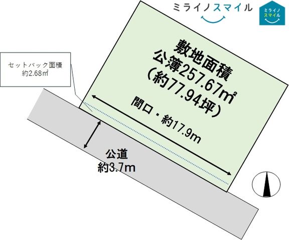 ◆値段改定◆日進市米野木町北山【南西側道路　更地渡し約77.94坪　整形地】