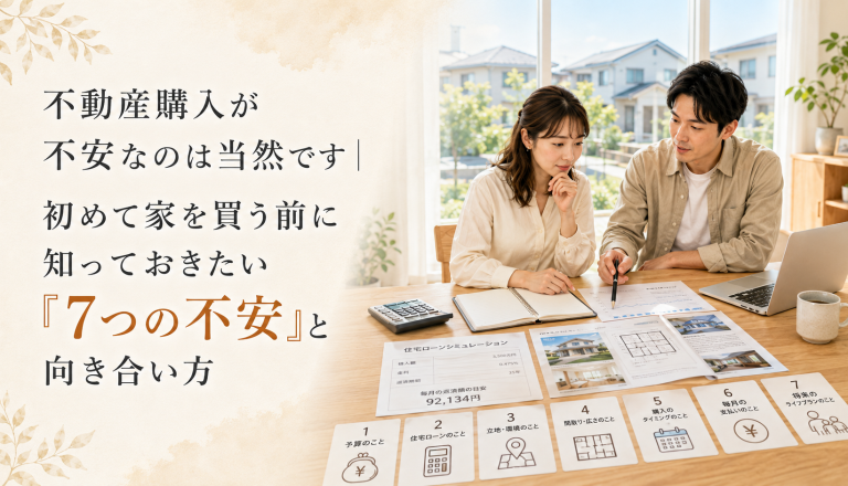 不動産購入が不安なのは当然です｜初めて家を買う前に知っておきたい「7つの不安」と向き合い方