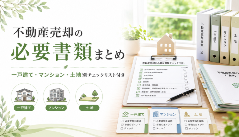 不動産売却の必要書類まとめ｜一戸建て・マンション・土地別チェックリスト付き