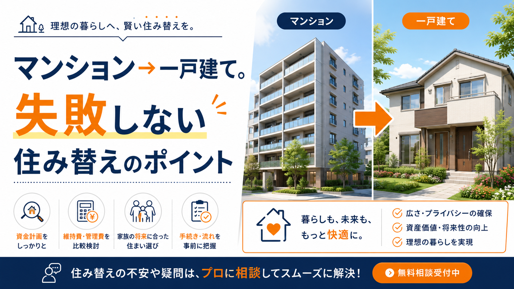 マンションから一戸建てへ。住み替えを考えるきっかけとタイミング